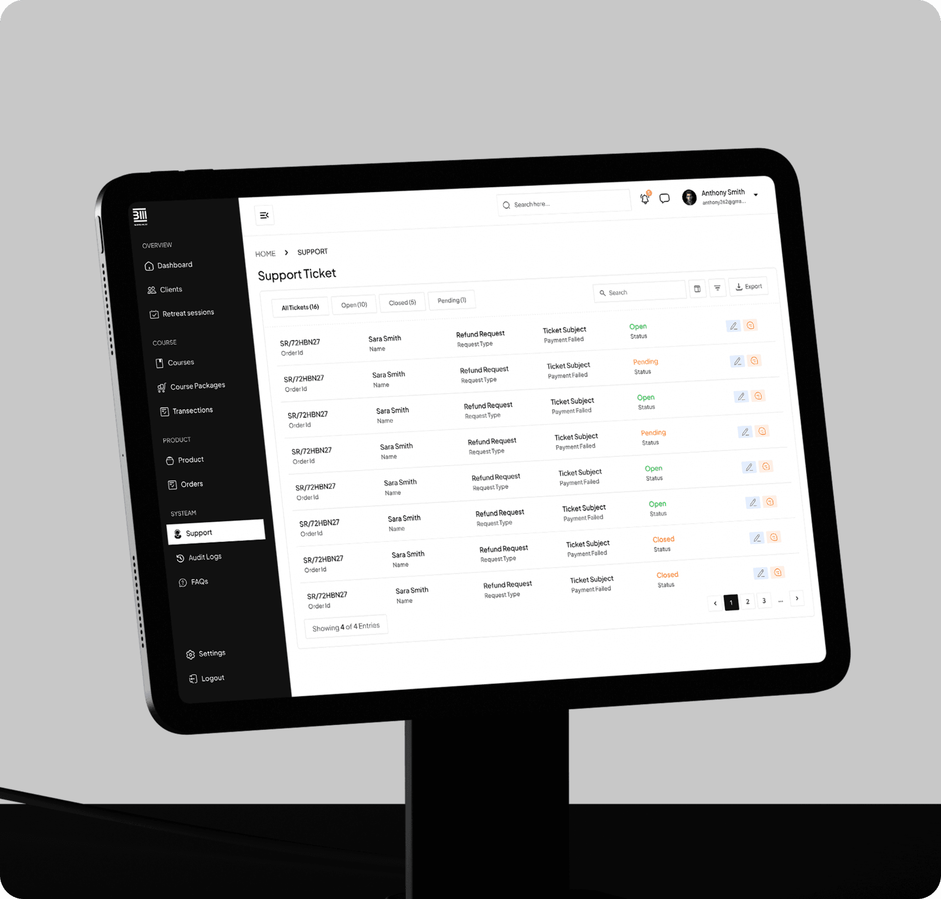 Admin support desk