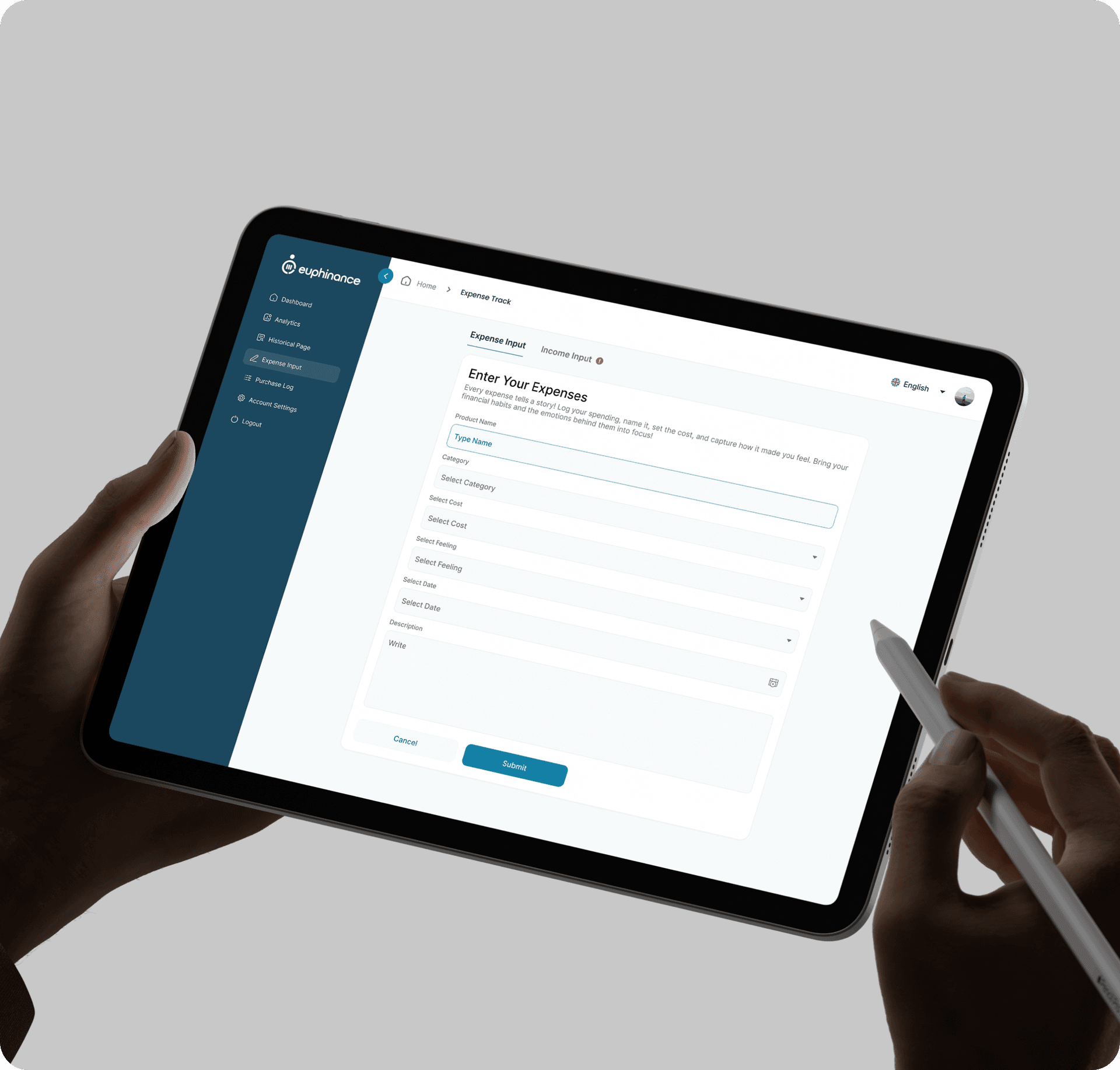 Euphinance subscription details interface