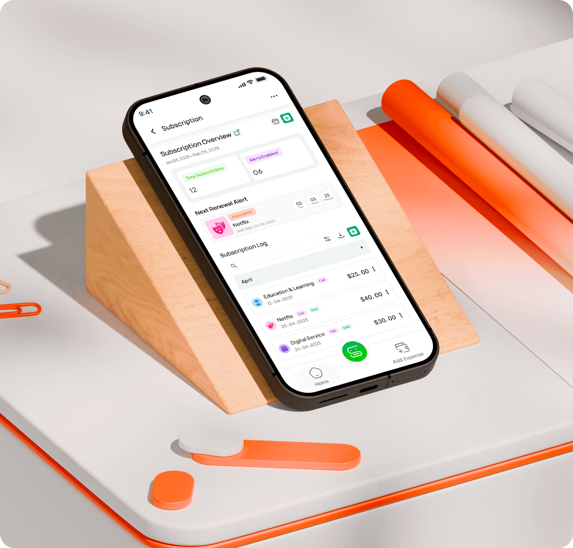 MySpend subscription tracker mobile application