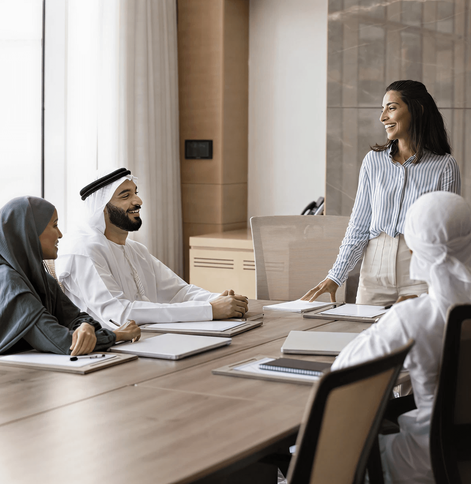 Zentexx Doha product design team collaborating in meeting room