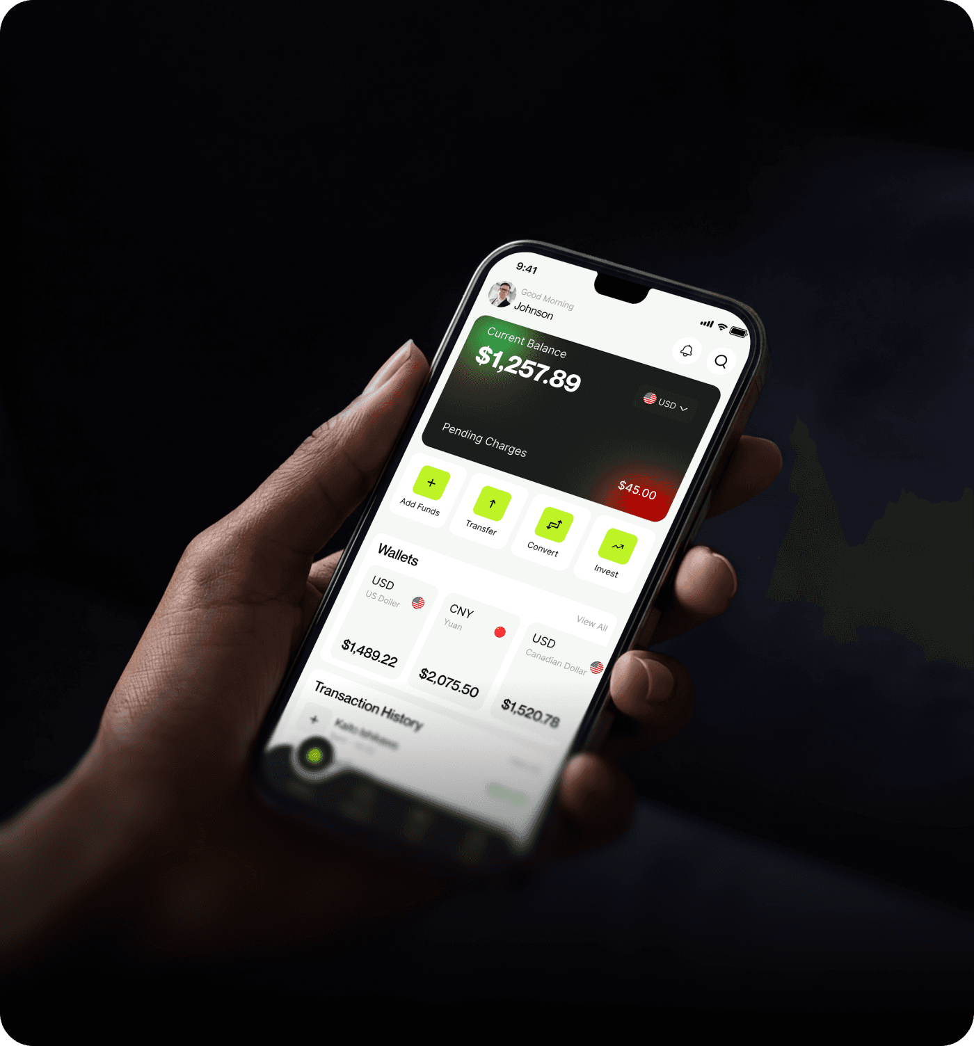 FinTech mobile application design
