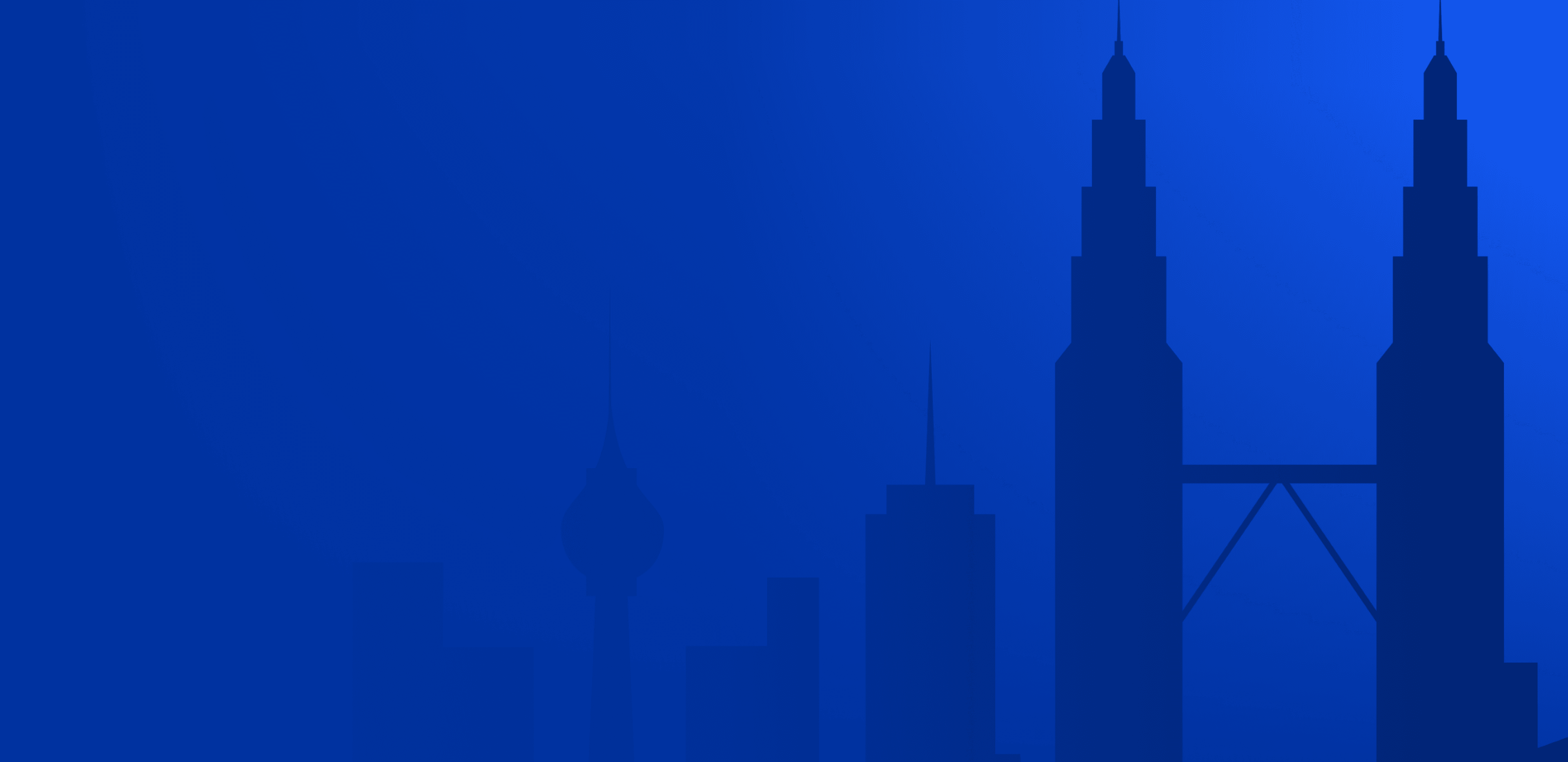 Malaysia city skyline silhouette background for web product development company