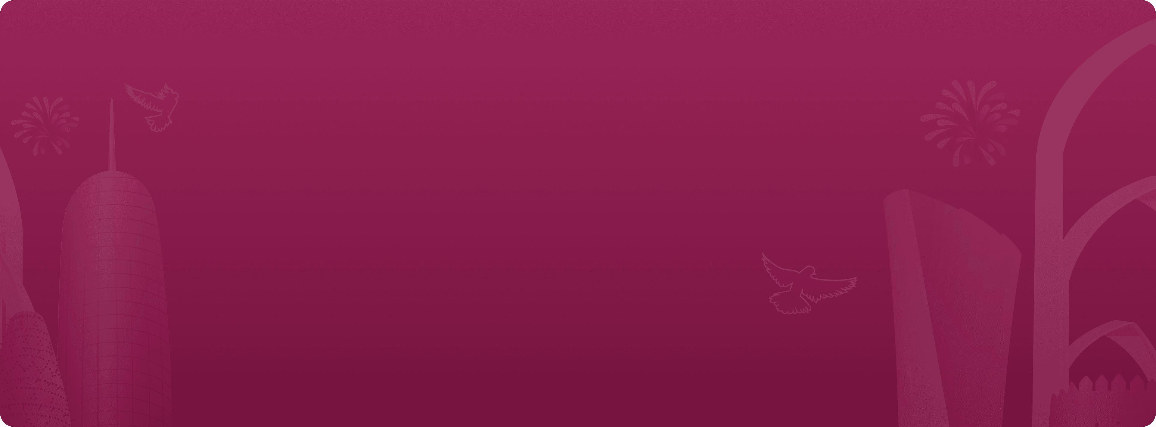 Doha skyline silhouette background for web product development call-to-action