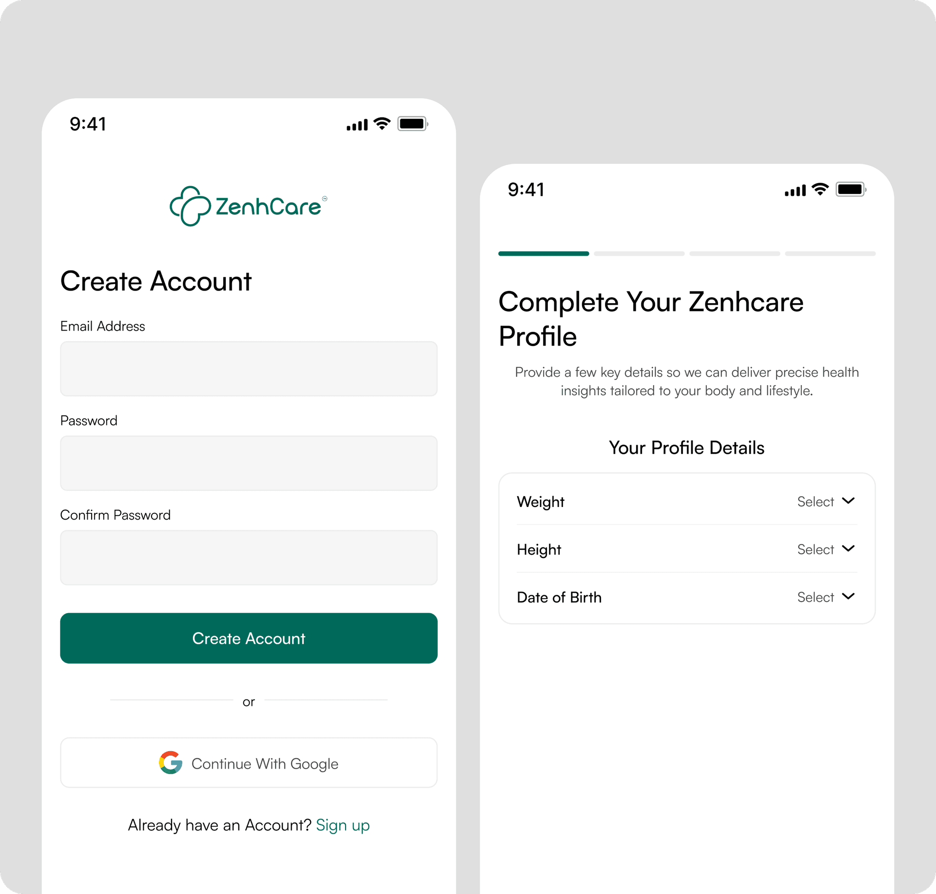 ZenHcare Mockup