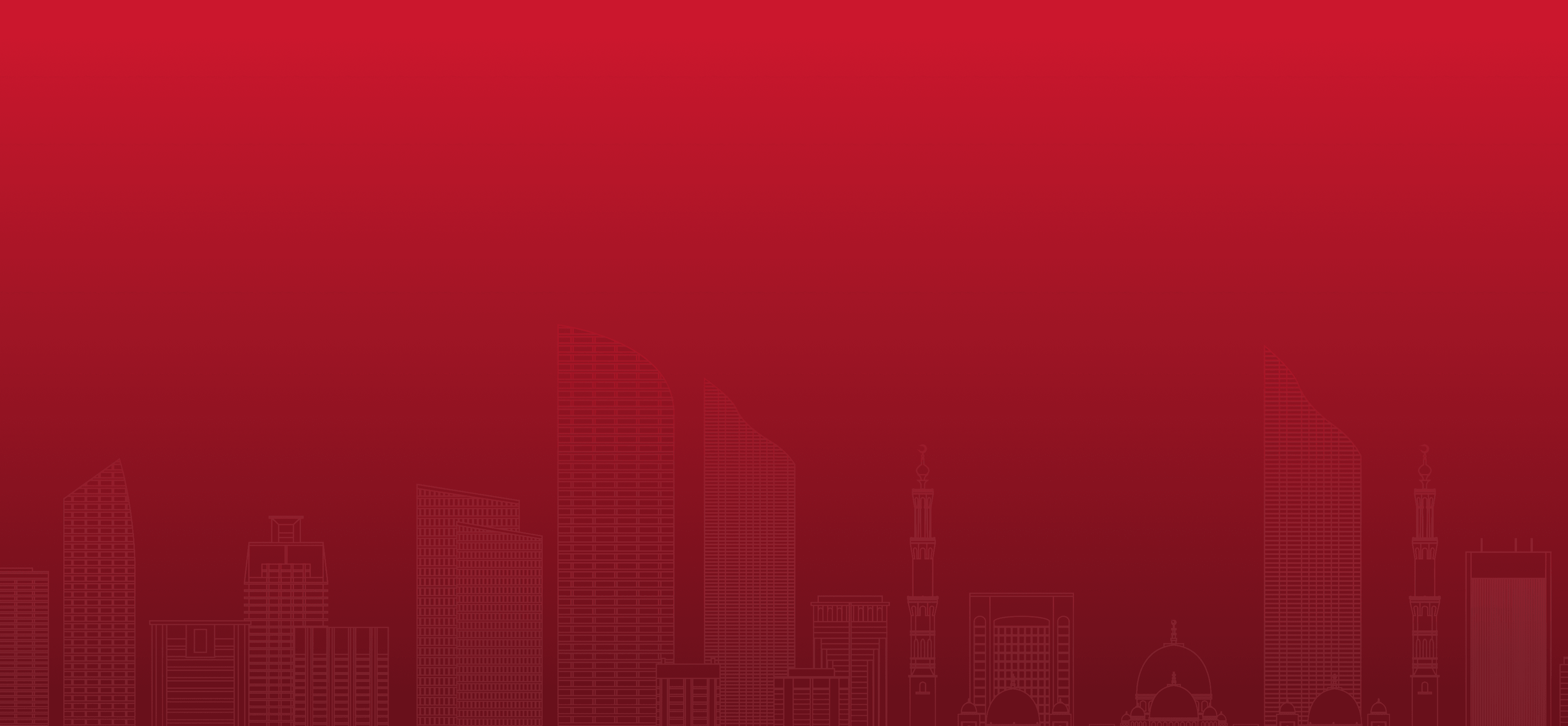 Abu Dhabi skyline silhouette background for product experience design agency