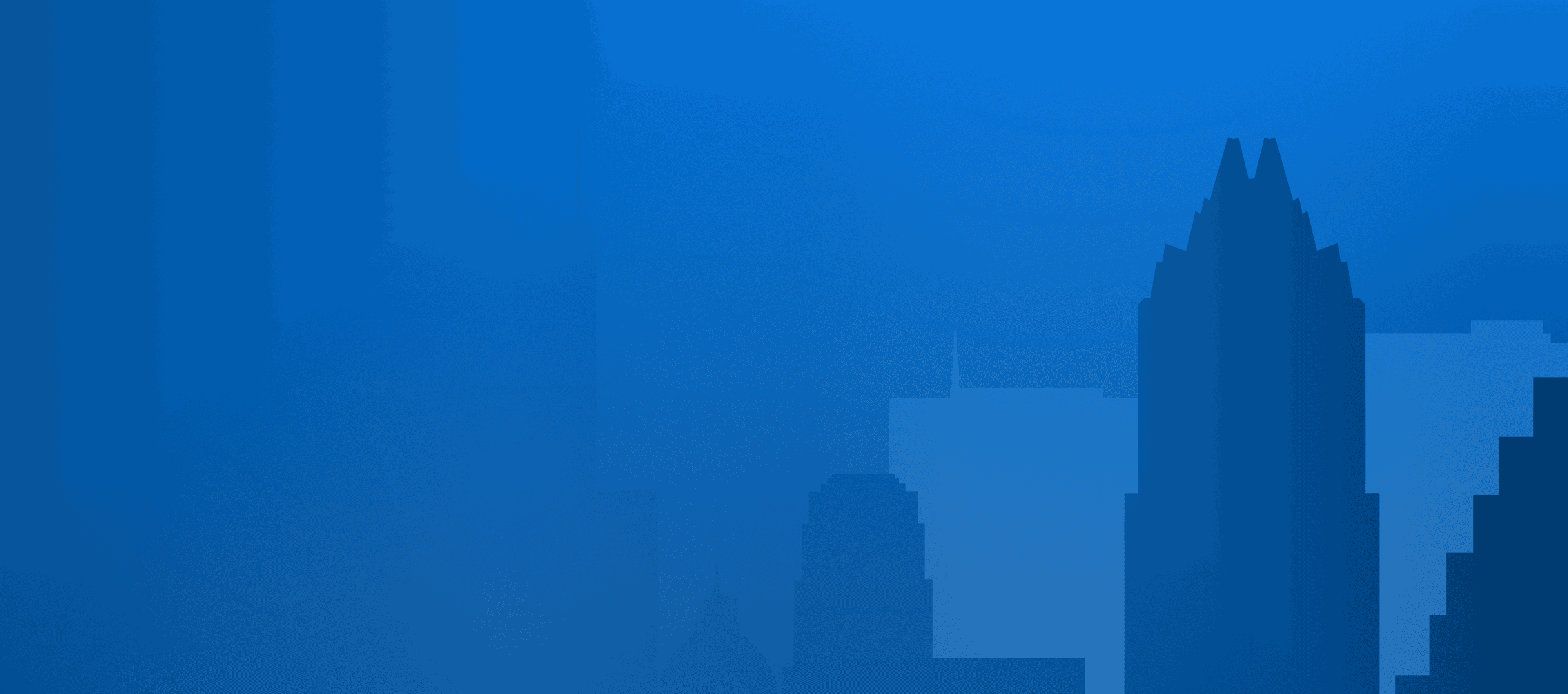 Austin skyline silhouette background for product experience design agency