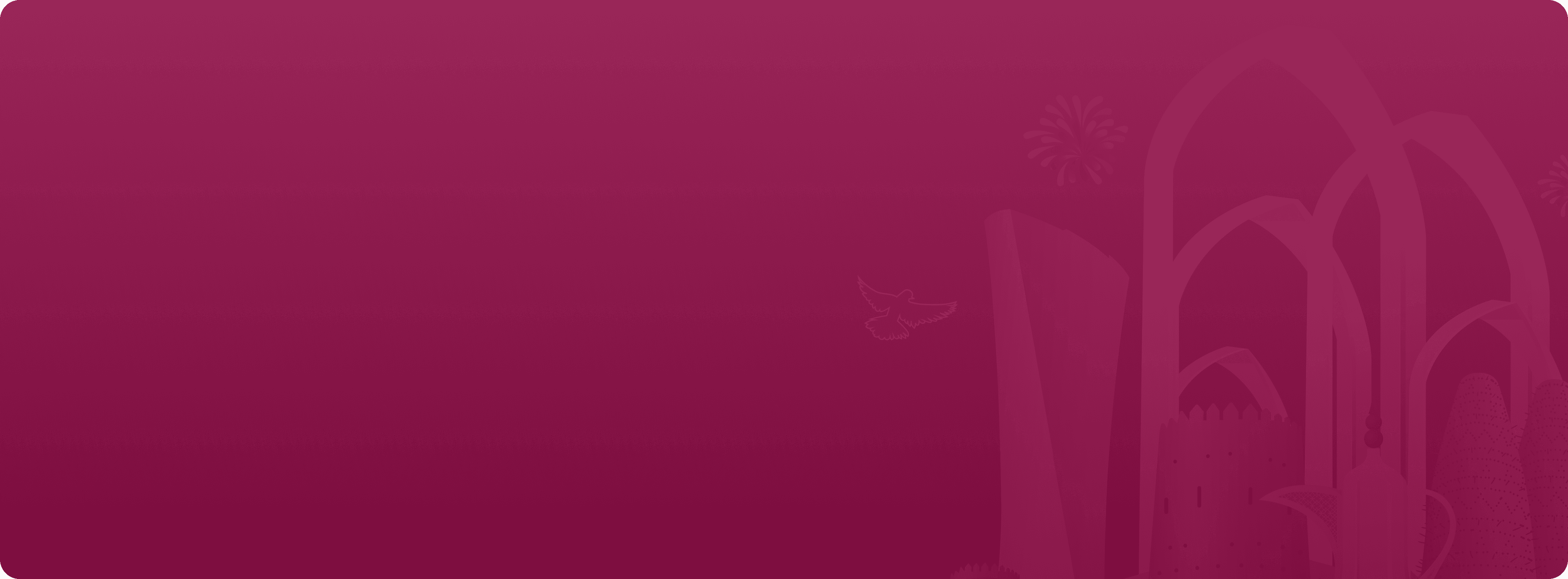 Doha skyline silhouette background for call-to-action section