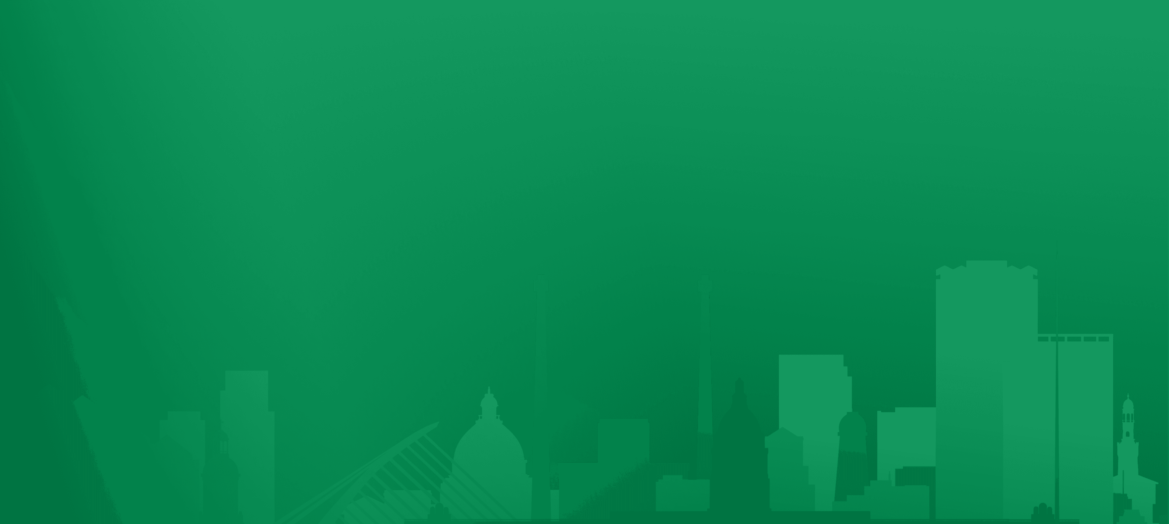 Dublin skyline silhouette background for product experience design agency